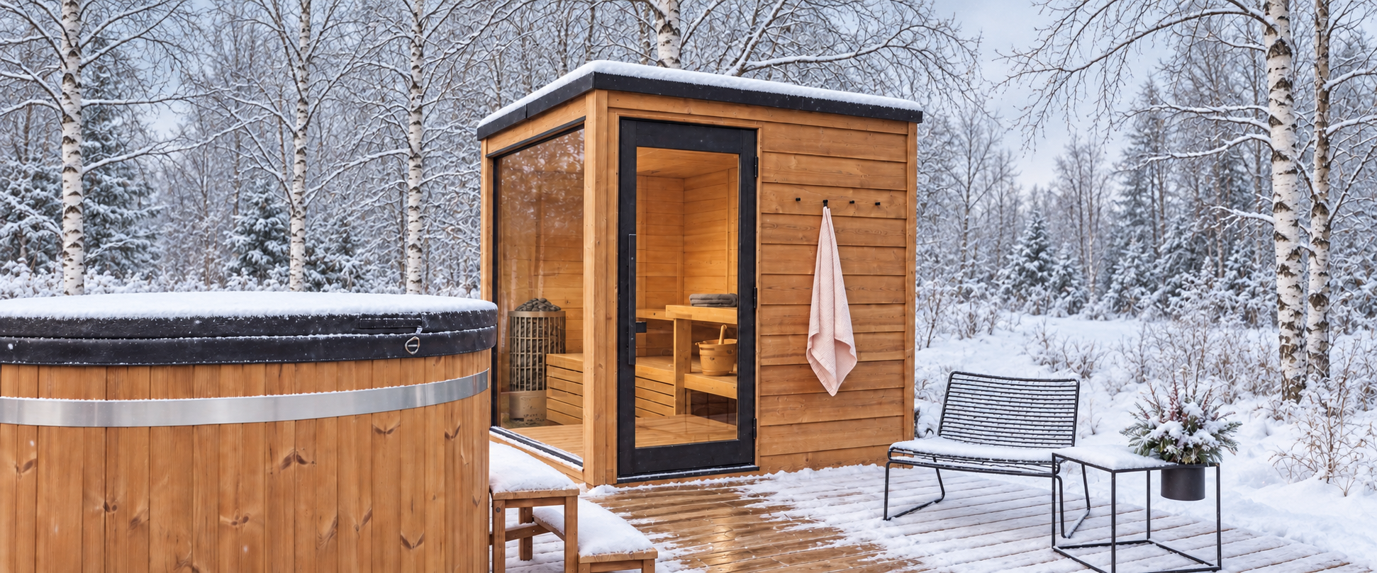 Exteriérová fínska sauna Harvia Nordic Dawn Spirit XW